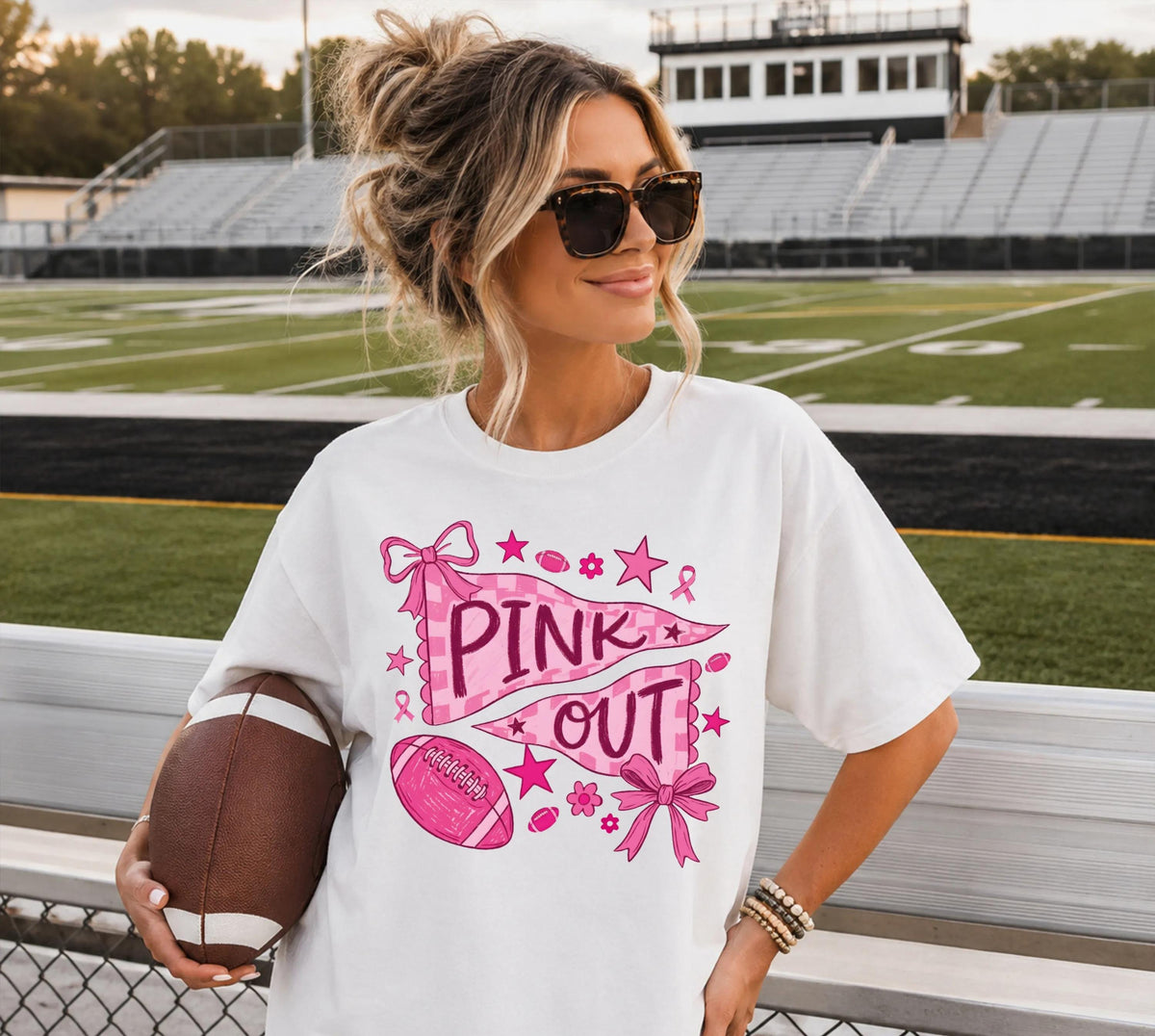 Breast Cancer Football Comfort Colors® Shirt, Breast Cancer Sport T-Shirt, Cancer Fighter Long Sleeve