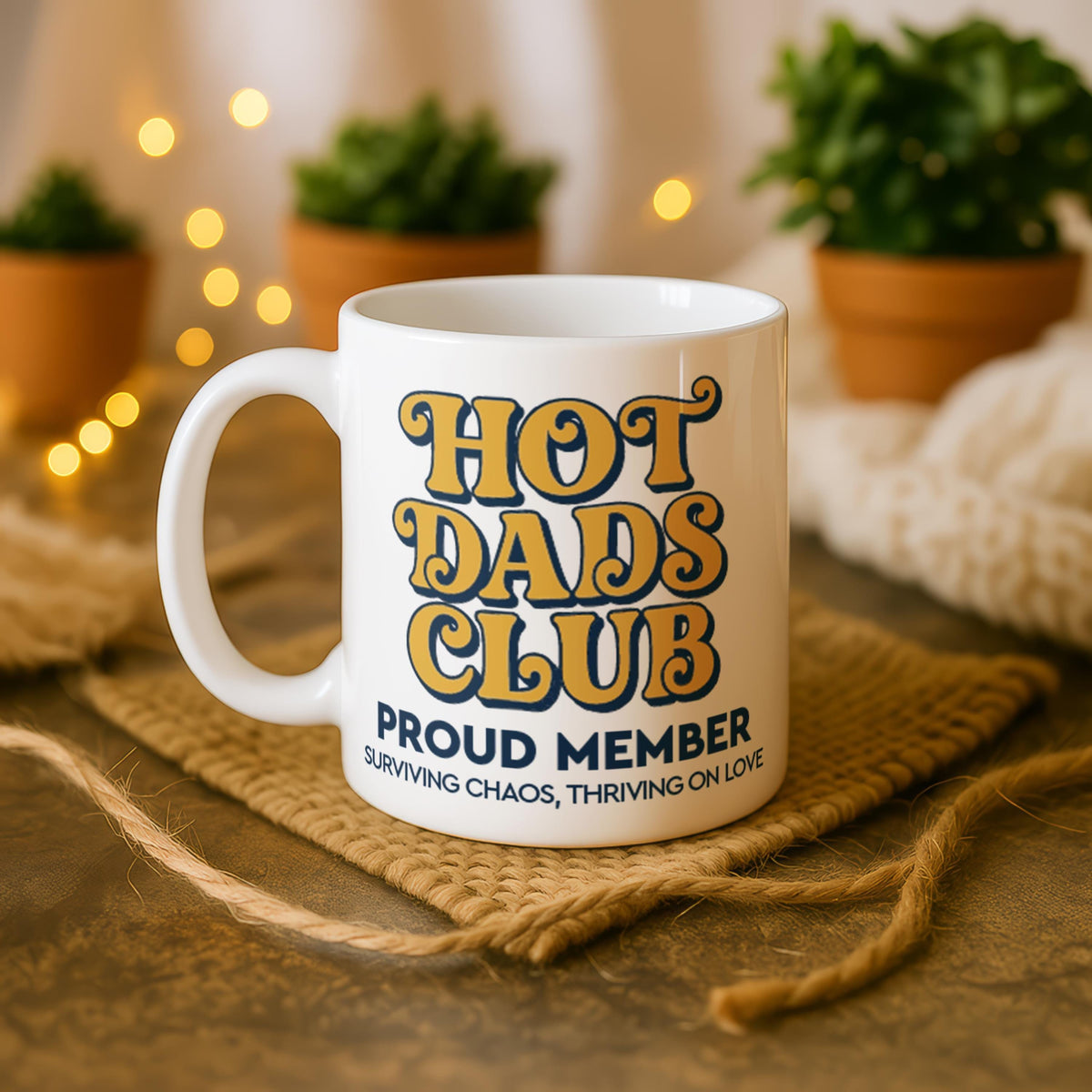 Hot Dads Club Coffee Mug, Funny Proud Member Cup, Father's Day Gift