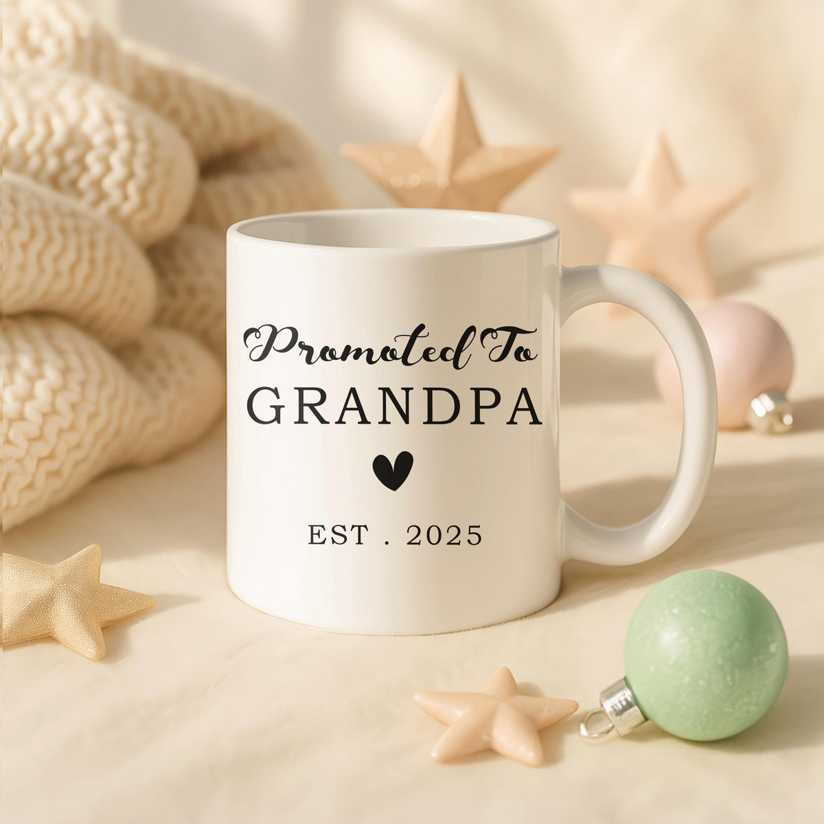 Personalized Promoted to Grandpa Ceramic Mug