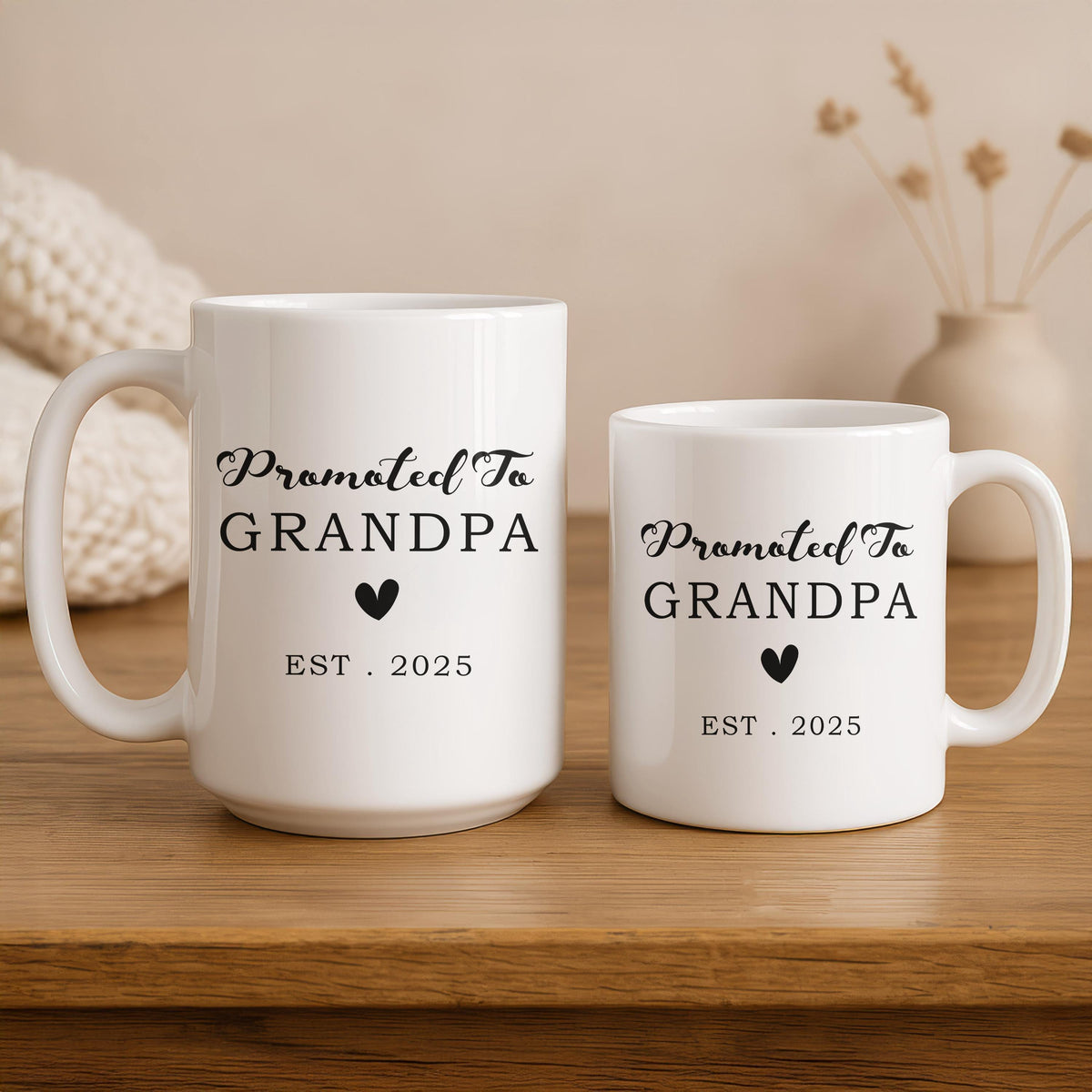 Personalized Promoted to Grandpa Ceramic Mug