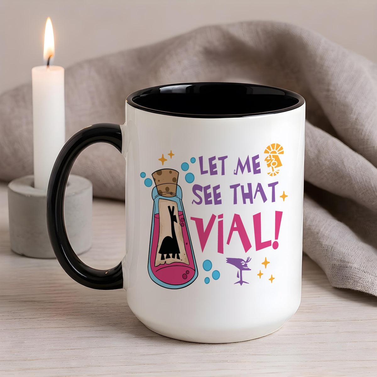 Funny Llama Potion Mug, Let Me See That Vial Coffee Cup, Custom Name Gift