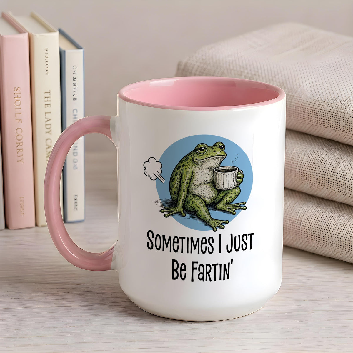 Funny Frog Farting Coffee Mug, Weirdcore Toad Meme Drinkware (11oz or 15oz)