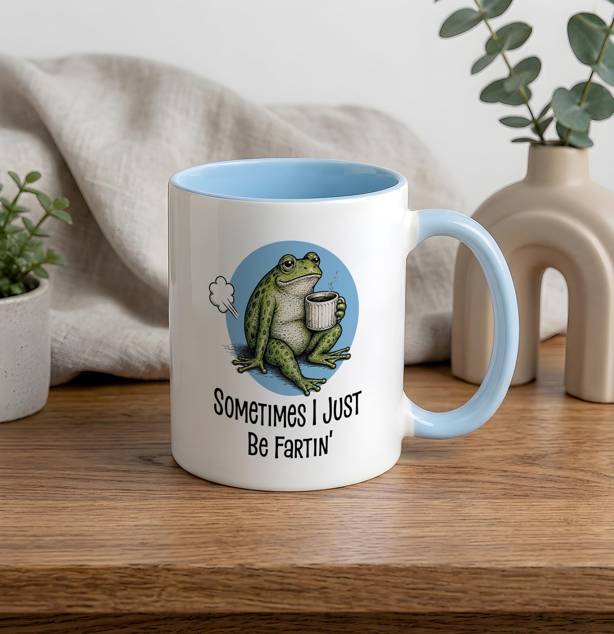Funny Frog Farting Coffee Mug, Weirdcore Toad Meme Drinkware (11oz or 15oz)