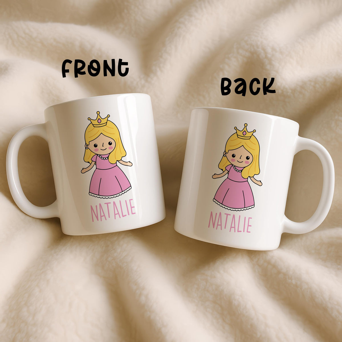 Personalized Rainbow Ceramic Mug, Custom Name Children's Cup
