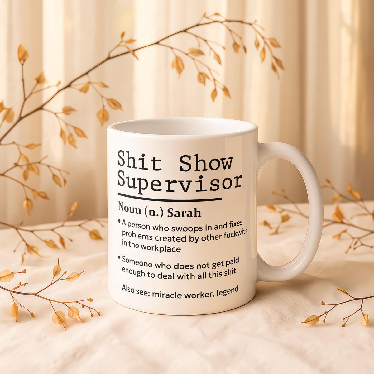 Personalized Shit Show Supervisor Ceramic Mug