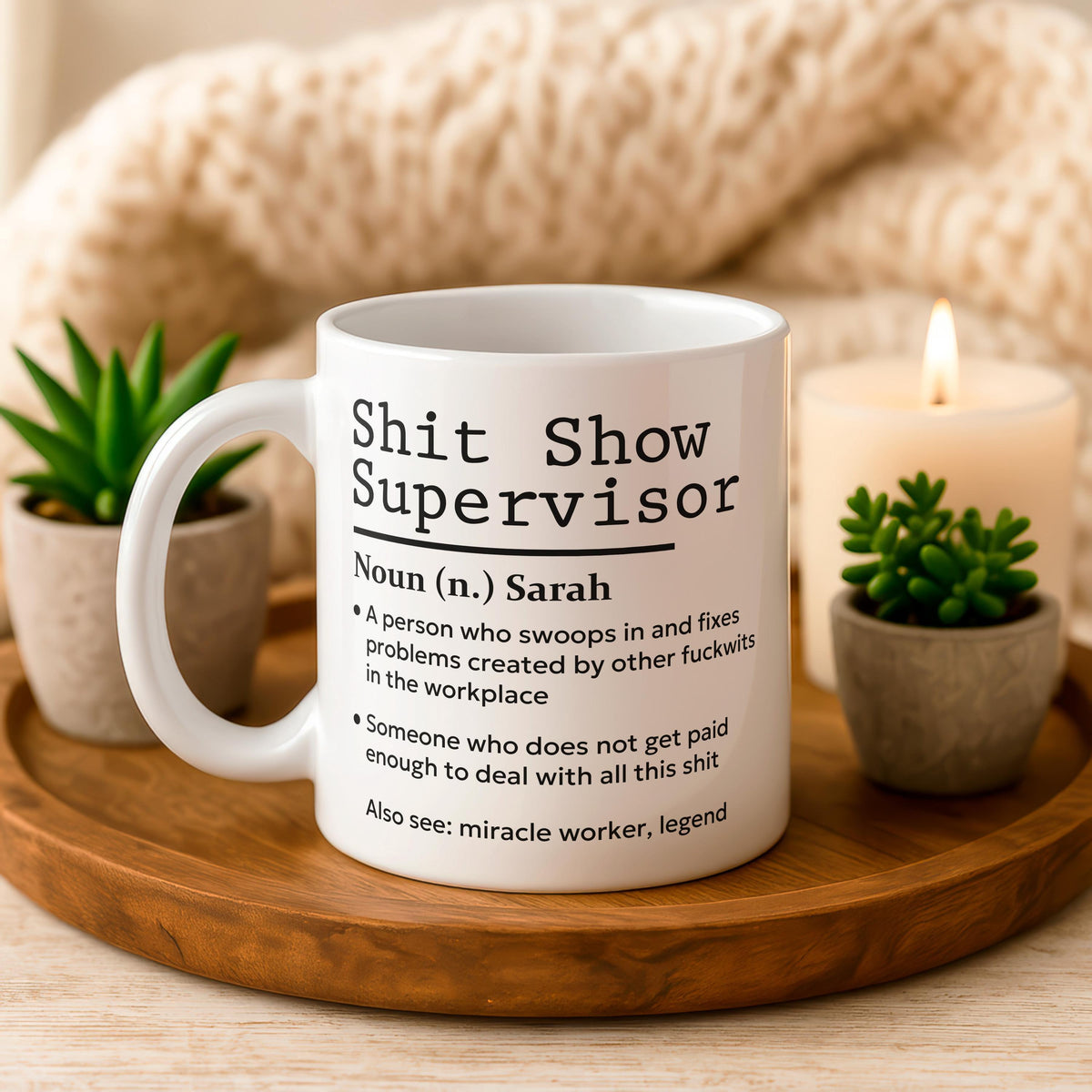 Personalized Shit Show Supervisor Ceramic Mug