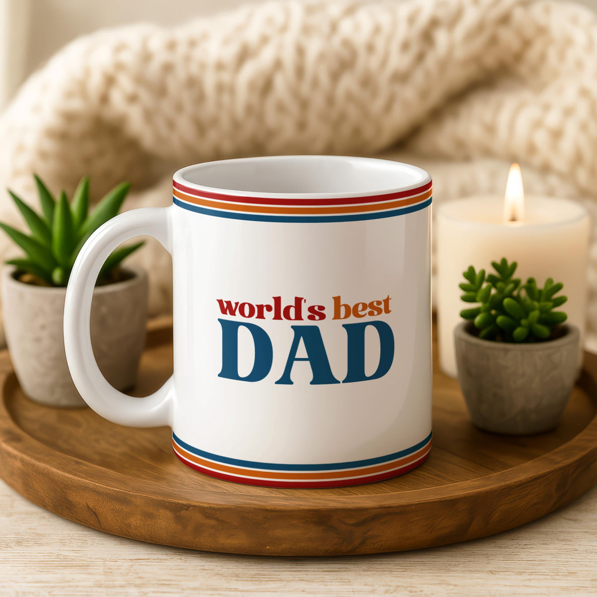 Retro Dad Coffee Mug, Vintage Father's Day Ceramic Cup, Birthday Present for Father