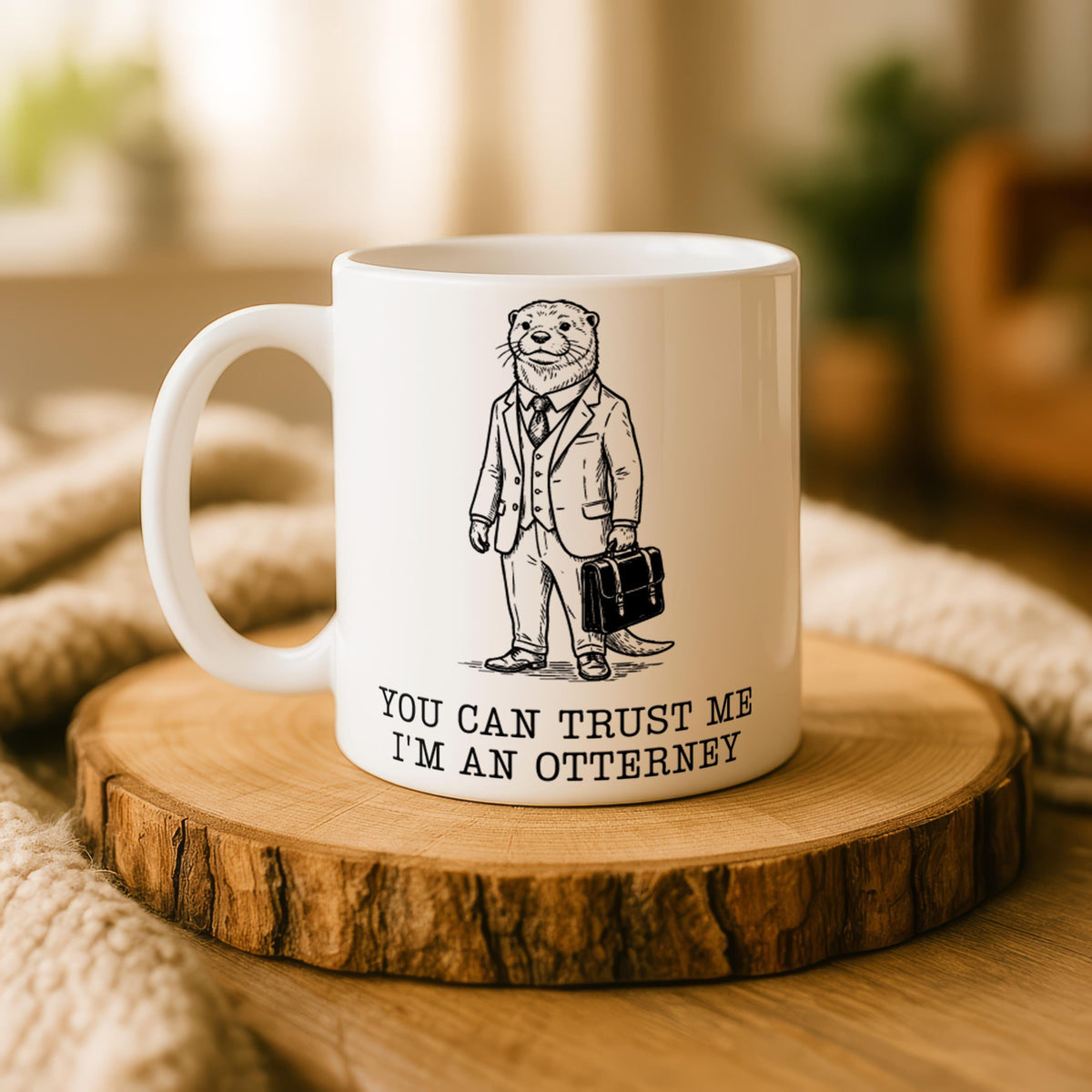 Attorney Otter Mug, Law School Graduation Gift, Lawyer Coffee Cup