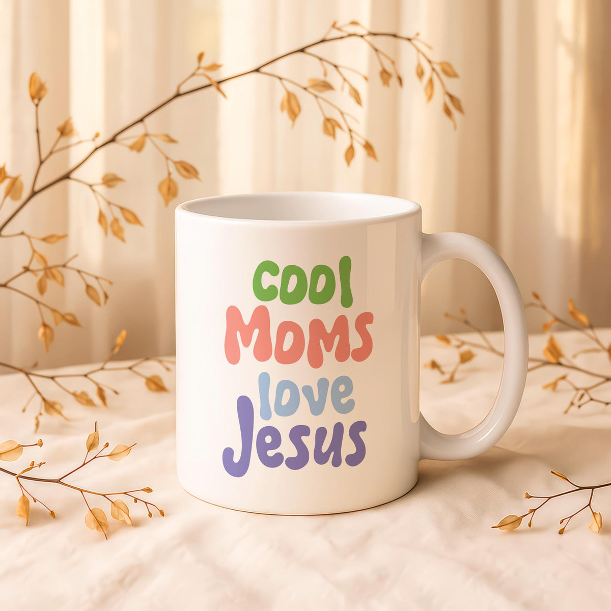 Christian Mom Ceramic Mug, Inspirational Coffee Cup, Jesus Lover Gift