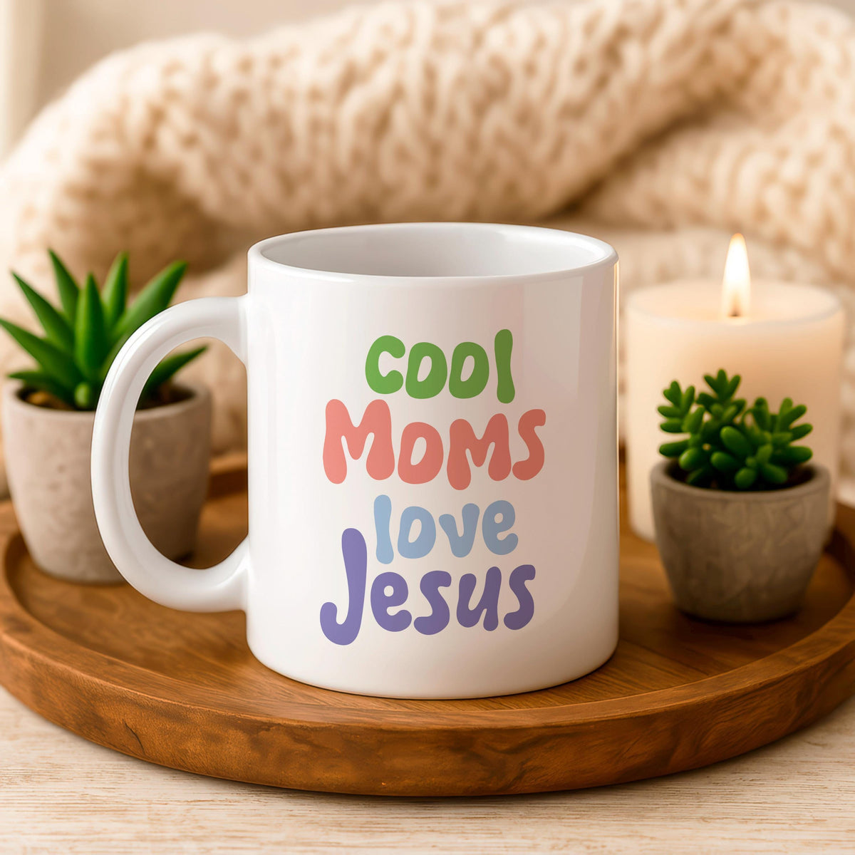 Christian Mom Ceramic Mug, Inspirational Coffee Cup, Jesus Lover Gift