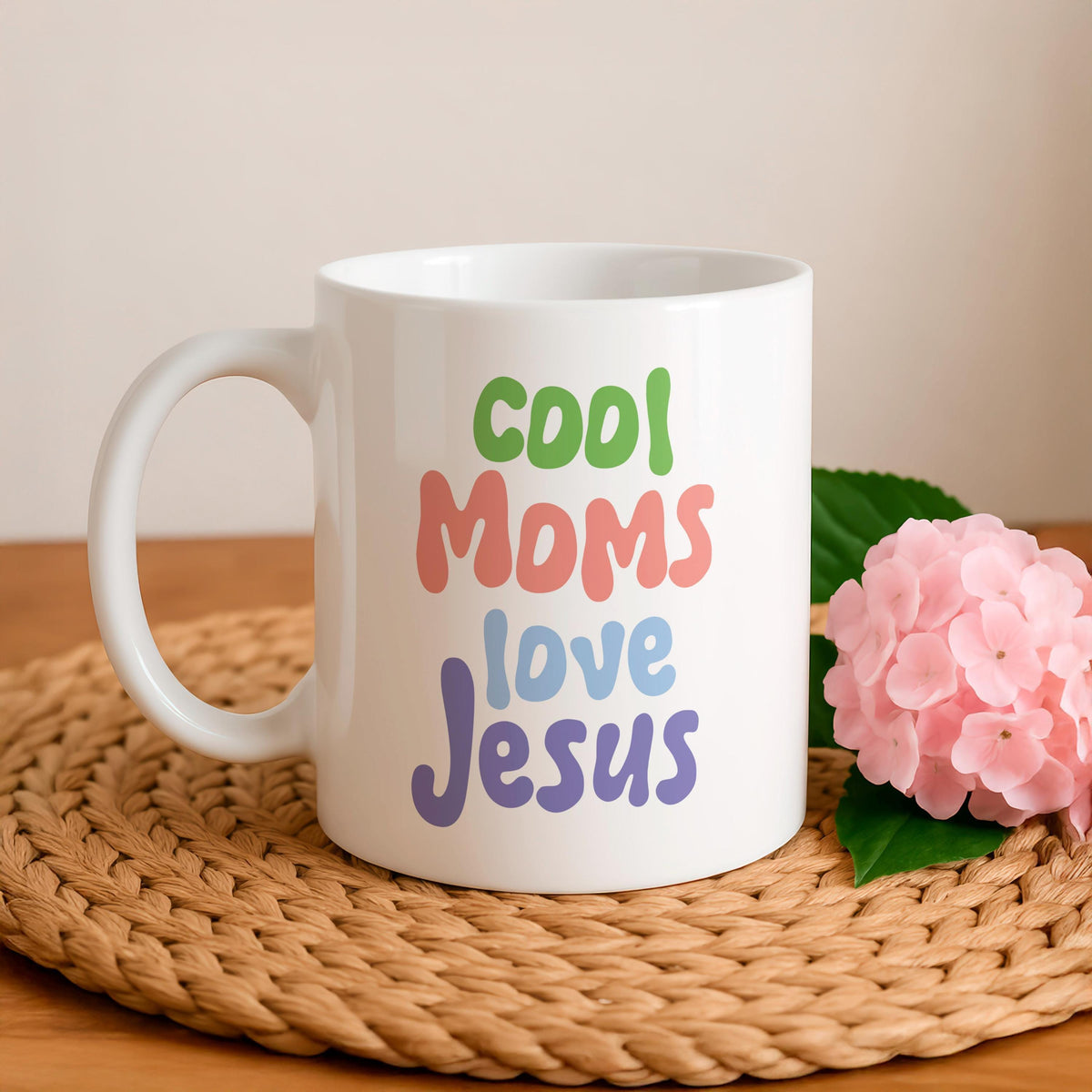 Christian Mom Ceramic Mug, Inspirational Coffee Cup, Jesus Lover Gift