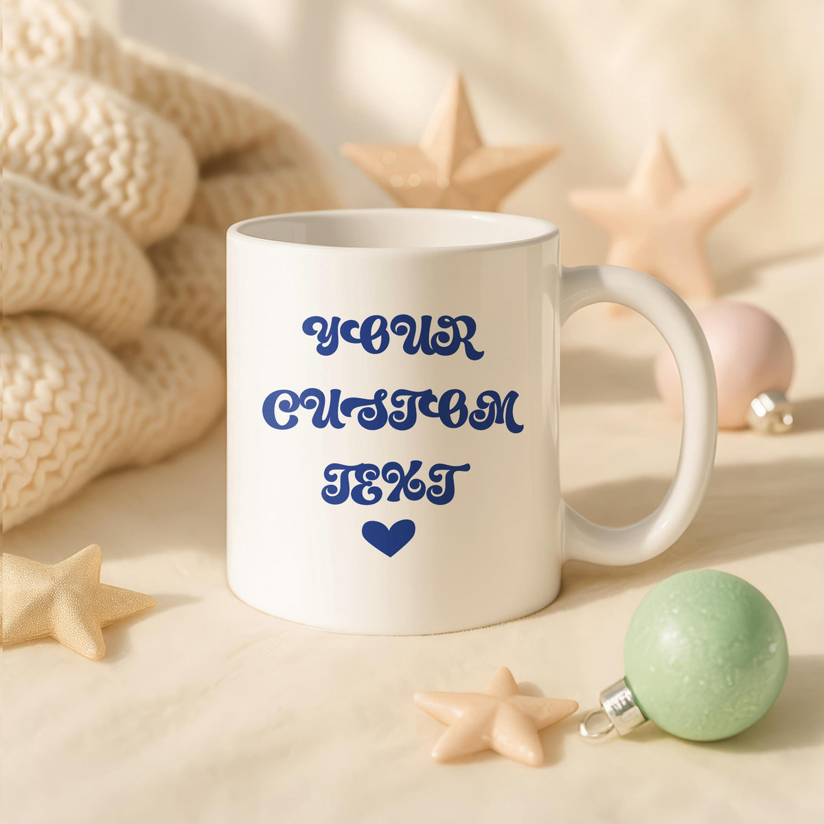 Custom Text Ceramic Mug, Personalized Coffee Cup, 11oz or 15oz (Sublimation)