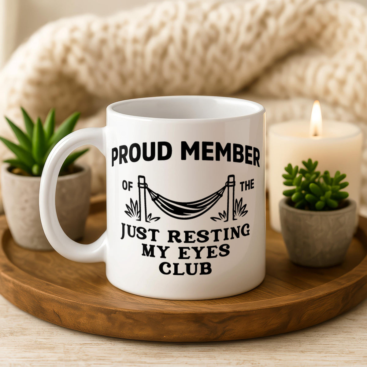 Funny Resting Eyes Club Mug, Dad Coffee Cup, Grandpa Gift, Father's Day Humor