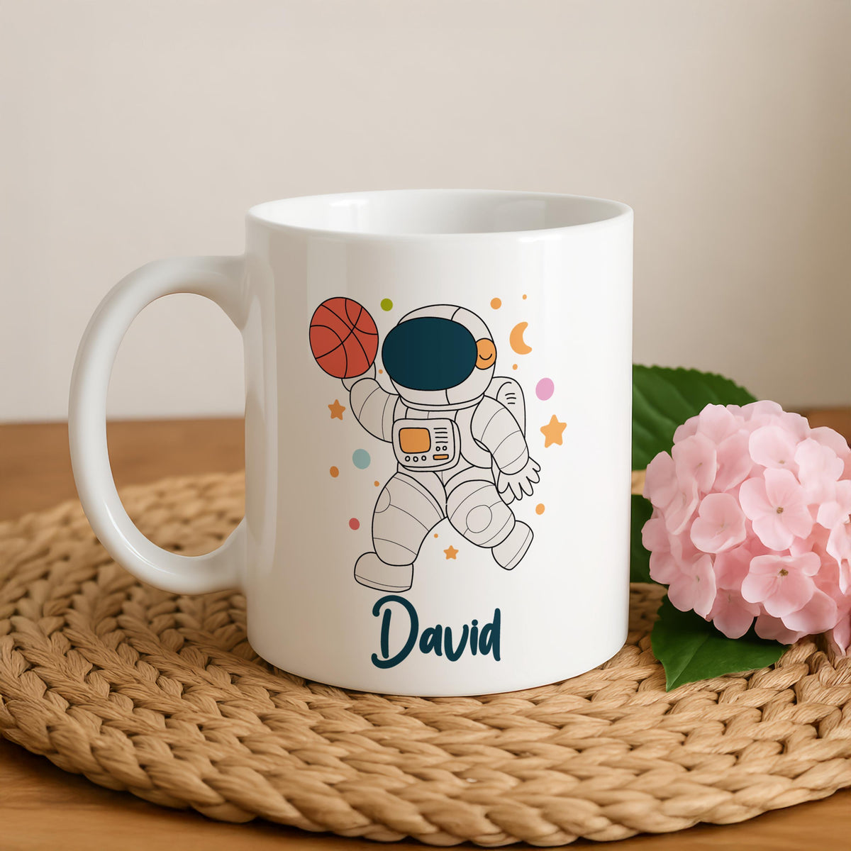 Personalized Ceramic Kids Mug, Custom Name Hot Chocolate Tea Cup