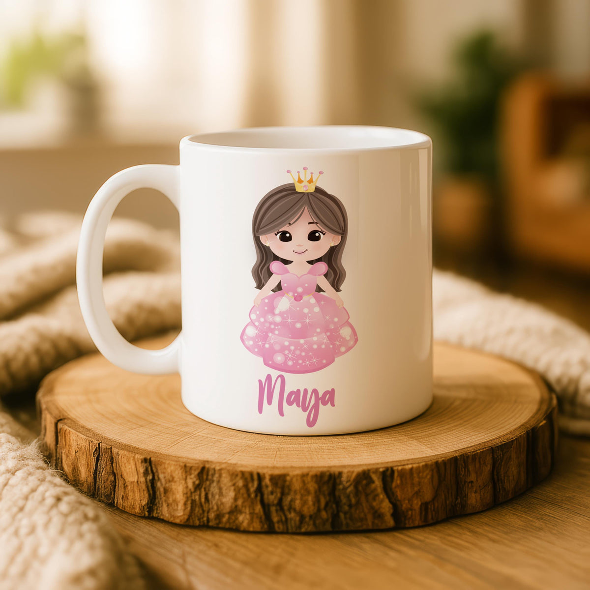 Personalized Ceramic Kids Mug, Custom Name Hot Chocolate Tea Cup