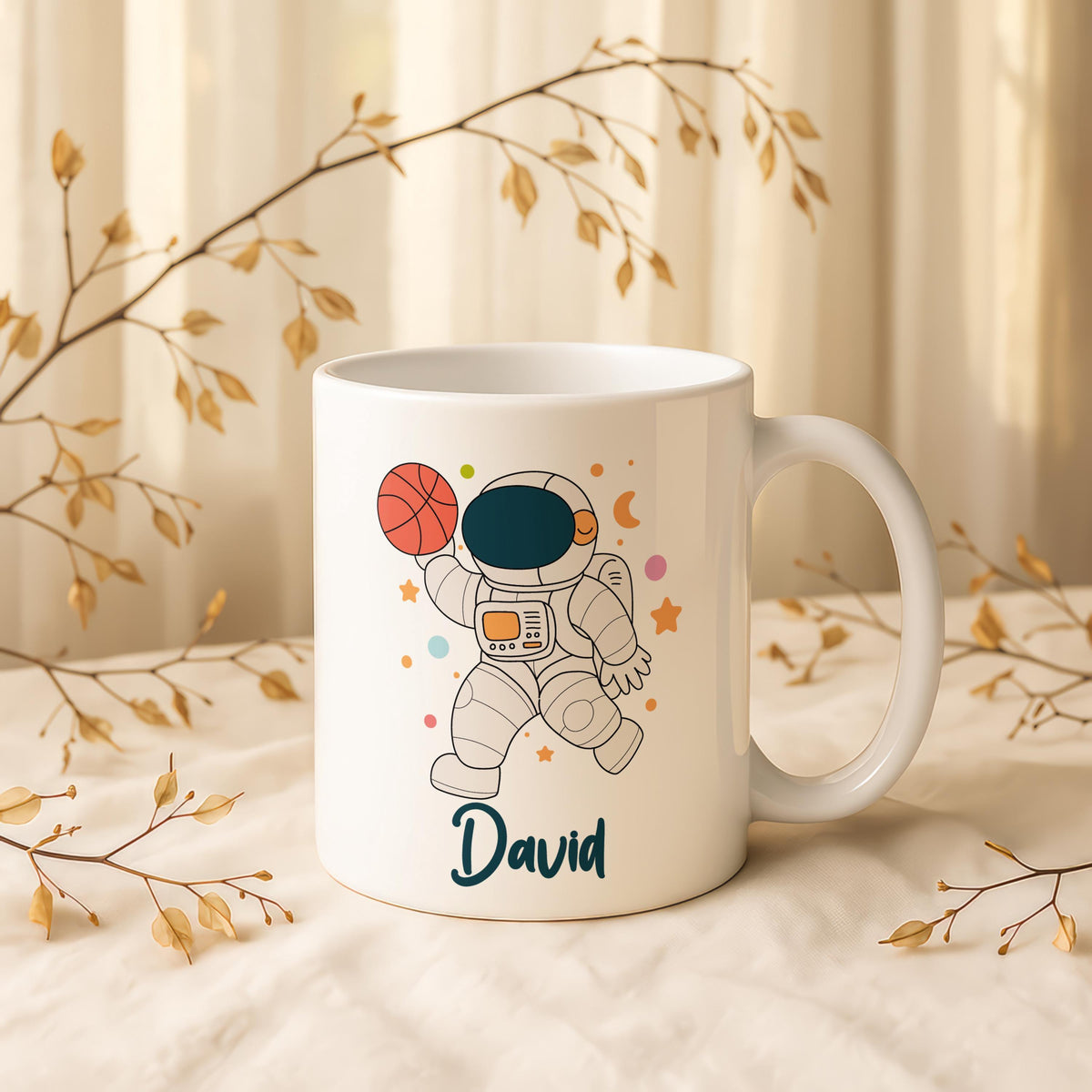 Personalized Ceramic Kids Mug, Custom Name Hot Chocolate Tea Cup