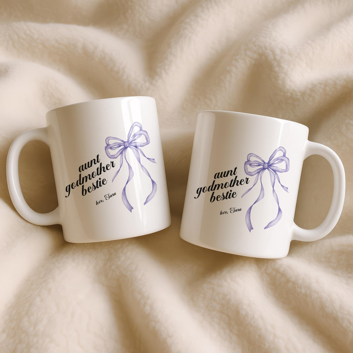 Personalized Godmother Coffee Mug, Aunt Bestie Ceramic Cup, Gift from Godchild