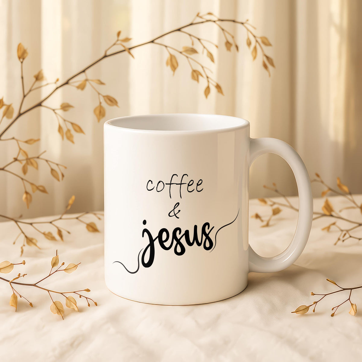 Personalized Christian Coffee Mug, Faith Cup, Custom Name Ceramic Tea Mug