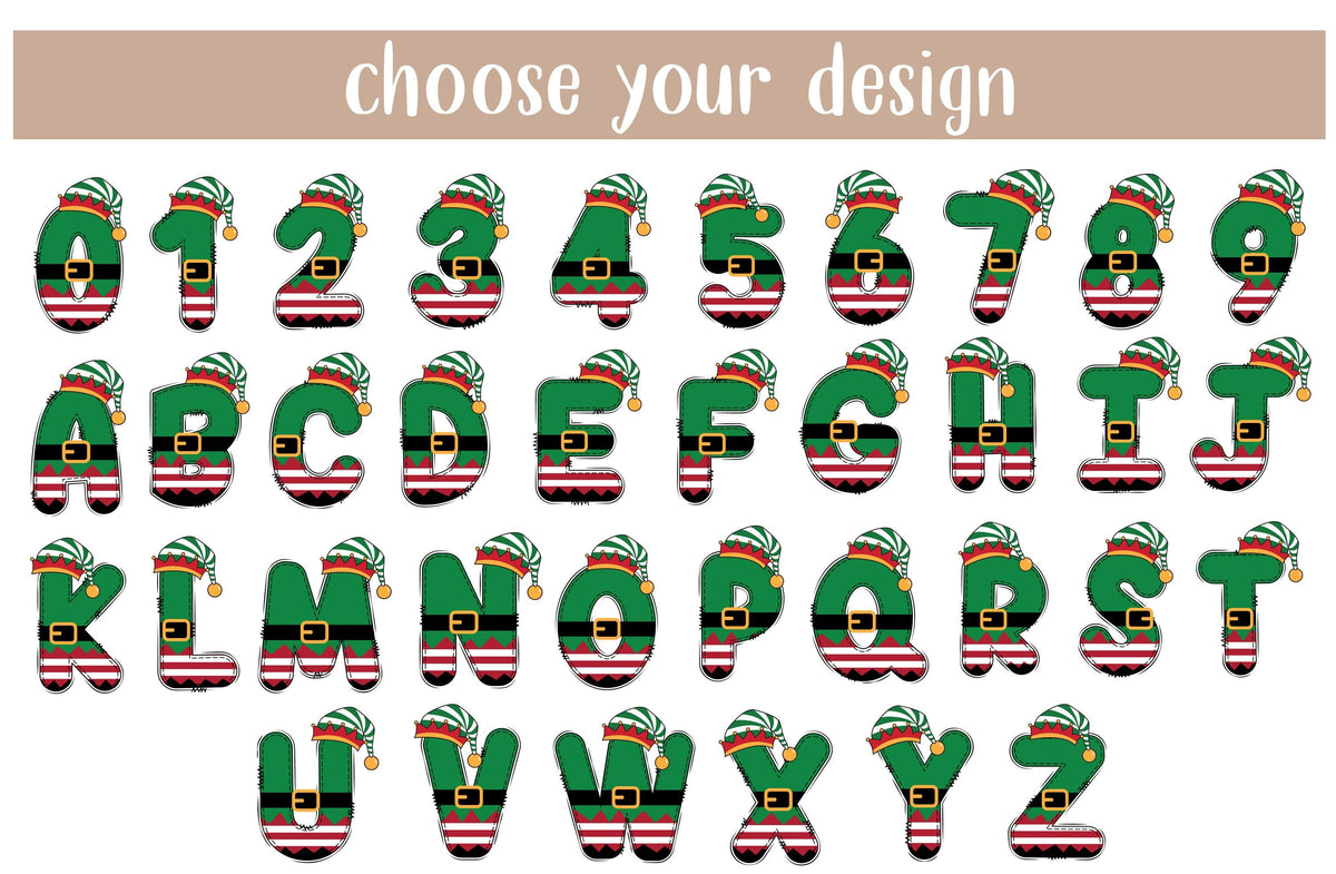 Personalized Elf Initial Coffee Mug, Custom Name Ceramic Cup, Xmas Gift