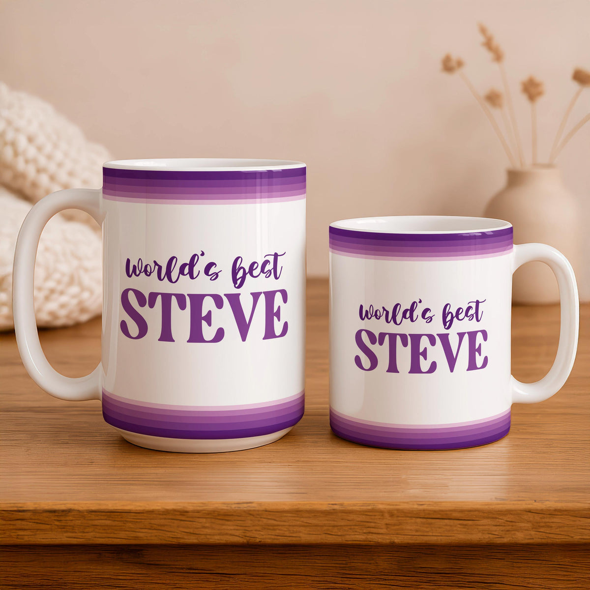 Personalized Name Ceramic Mug, World's Steve Coffee Cup