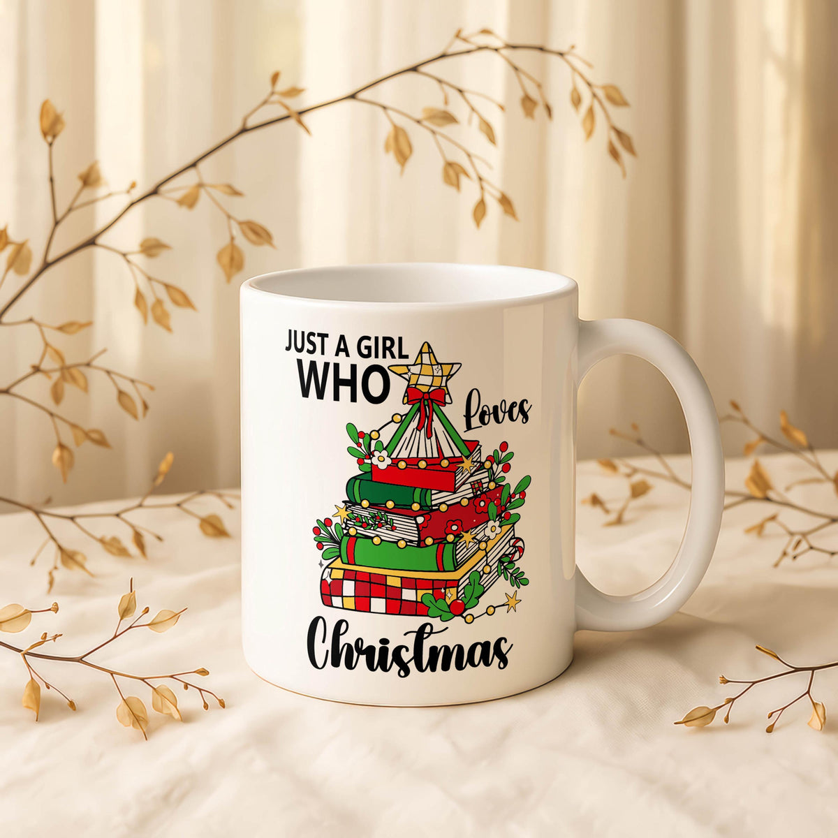 Personalized Christmas Coffee Mug, Custom Name Ceramic Cup