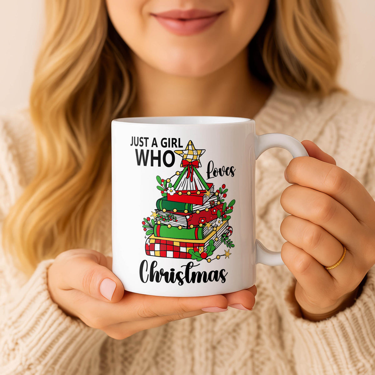 Personalized Christmas Coffee Mug, Custom Name Ceramic Cup