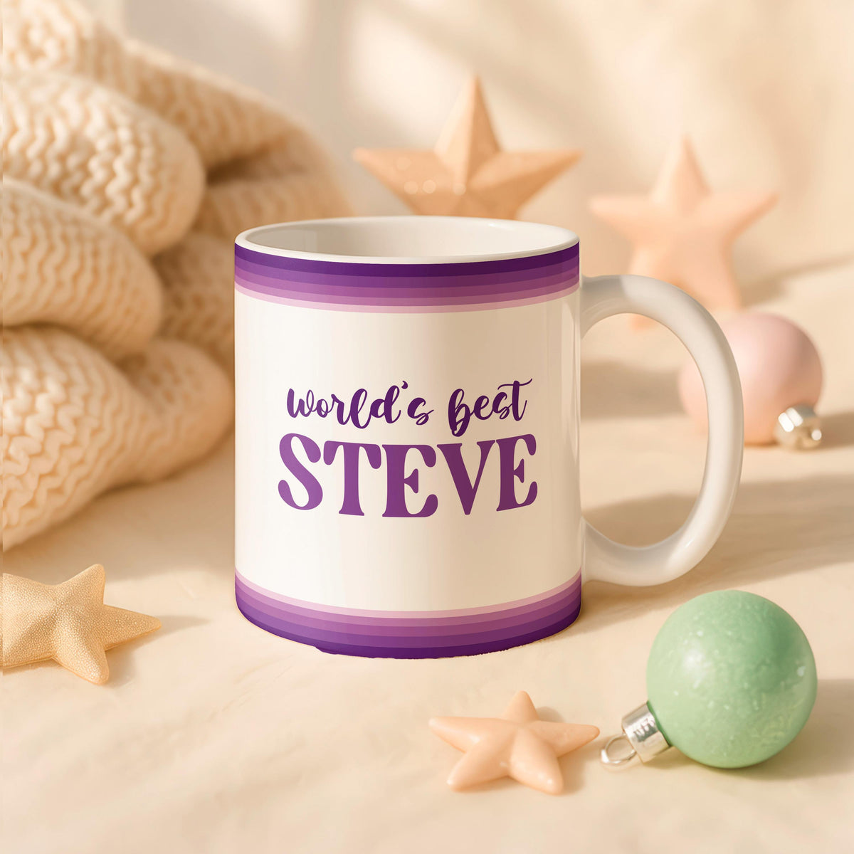 Personalized Name Ceramic Mug, World's Steve Coffee Cup