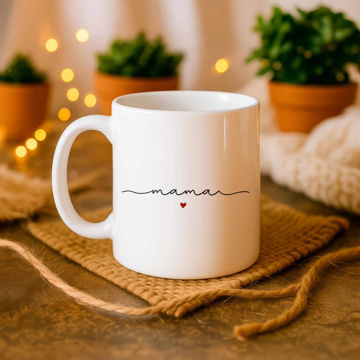 Personalized Mama EST. 2026 Ceramic Mug, Custom New Mom Gift