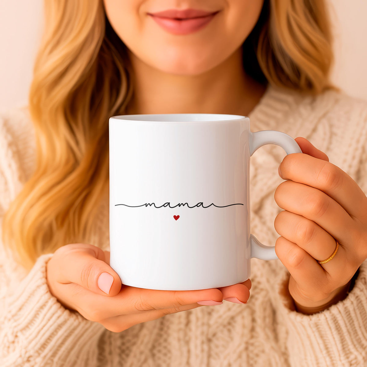 Personalized Mama EST. 2026 Ceramic Mug, Custom New Mom Gift