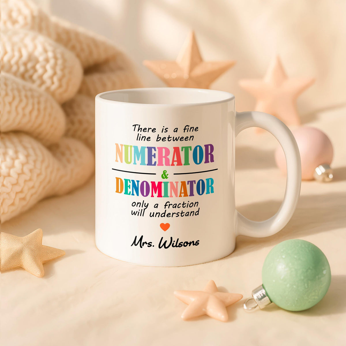 Funny Math Teacher Mug, Custom Ceramic Cup, Teacher Appreciation Gift