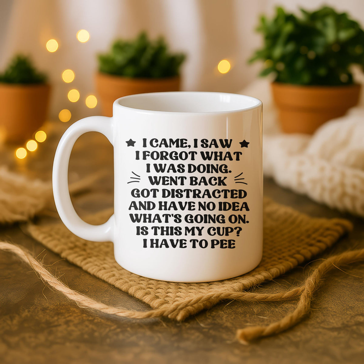 Funny ADHD Mug, I Forgot What I Was Doing Coffee Cup, Sarcastic Humor Tea Mug