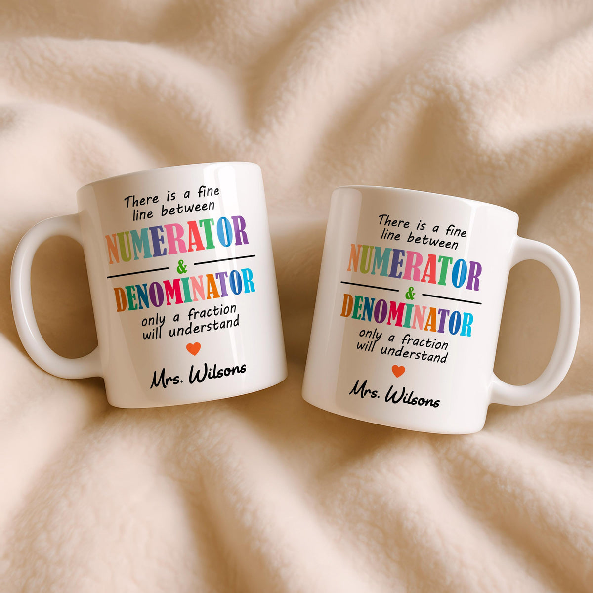 Funny Math Teacher Mug, Custom Ceramic Cup, Teacher Appreciation Gift