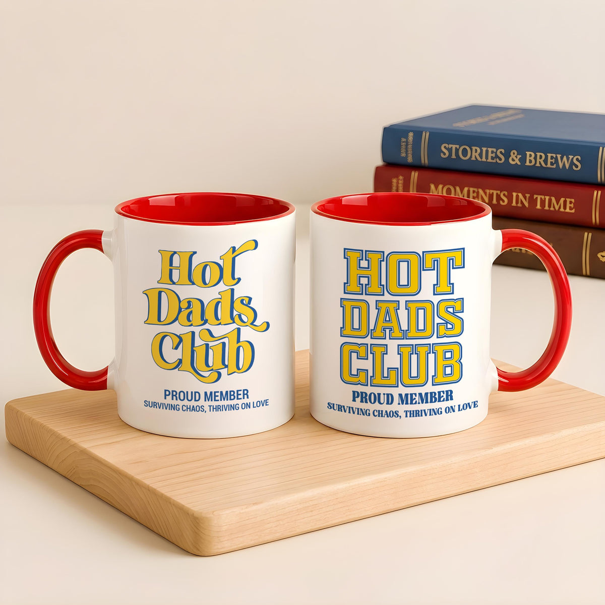 Hot Dads Club Mug, Funny Father's Day Gift, Customizable Ceramic Coffee Cup