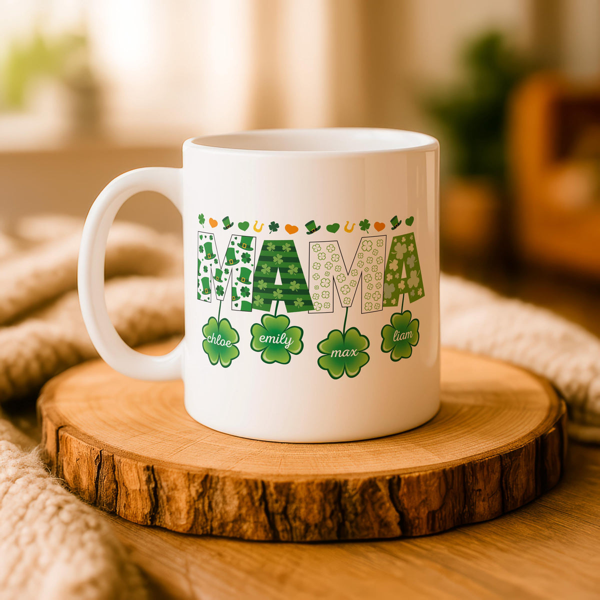 Personalized Mama Shamrock Ceramic Mug