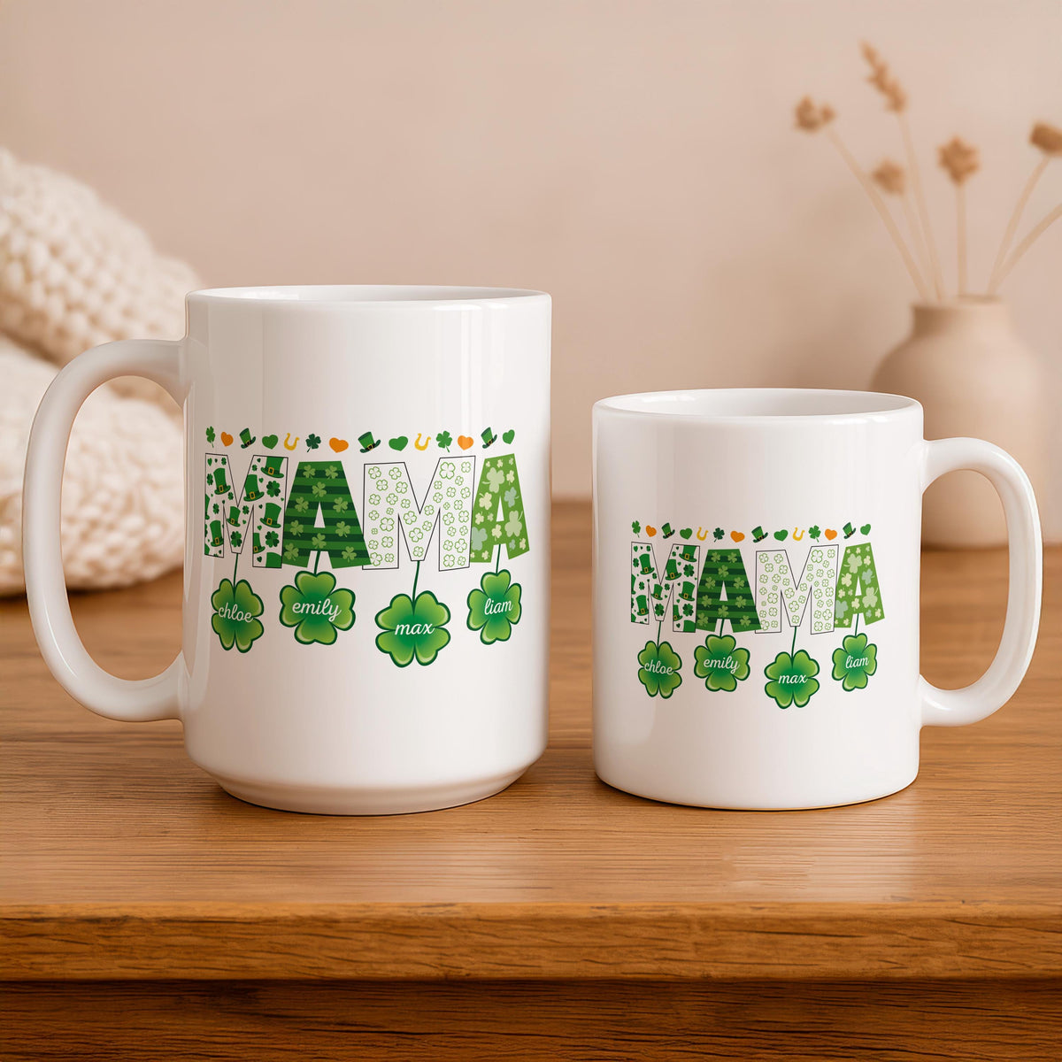 Personalized Mama Shamrock Ceramic Mug