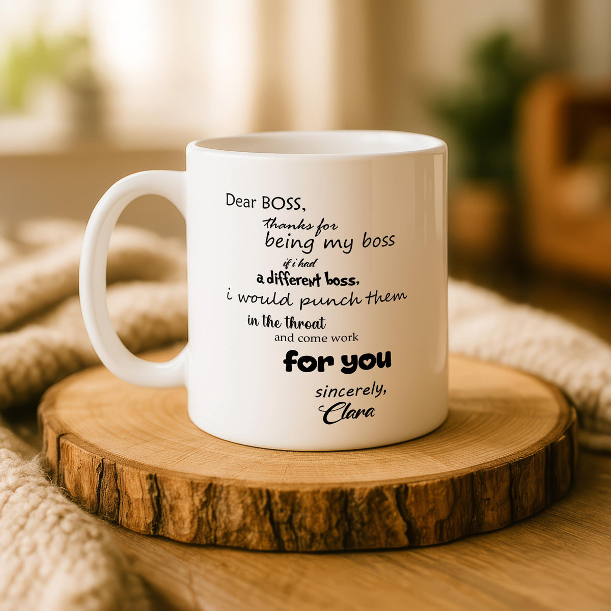 Personalized Boss Mug, Funny Office Coffee Cup, Appreciation Gift for Manager