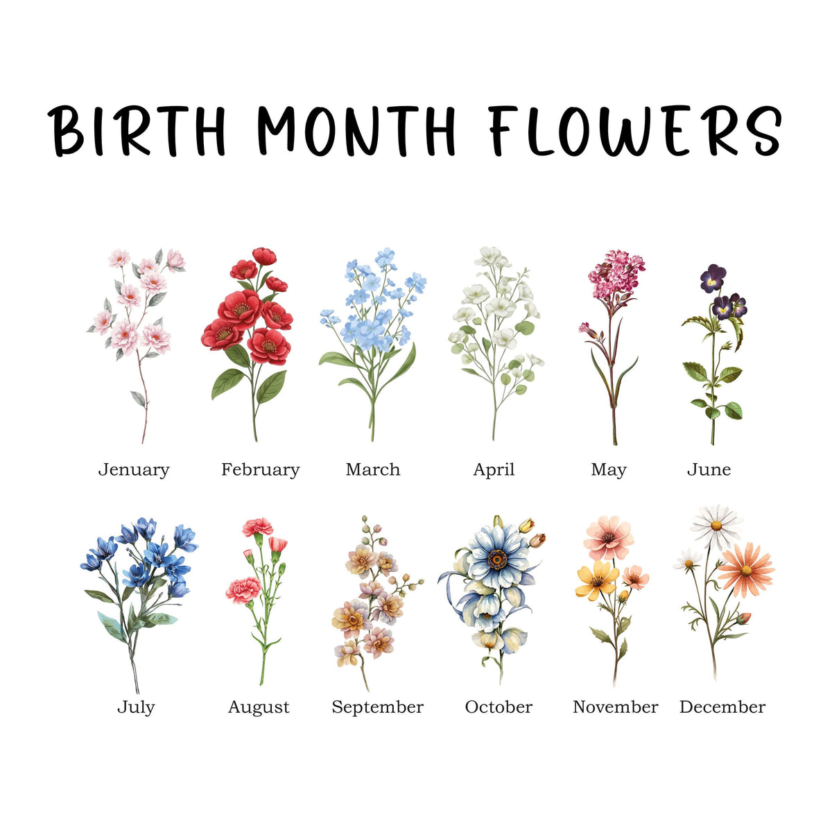 Custom Ceramic Mug, Floral Birth Month Flower, To My Daughter Gift