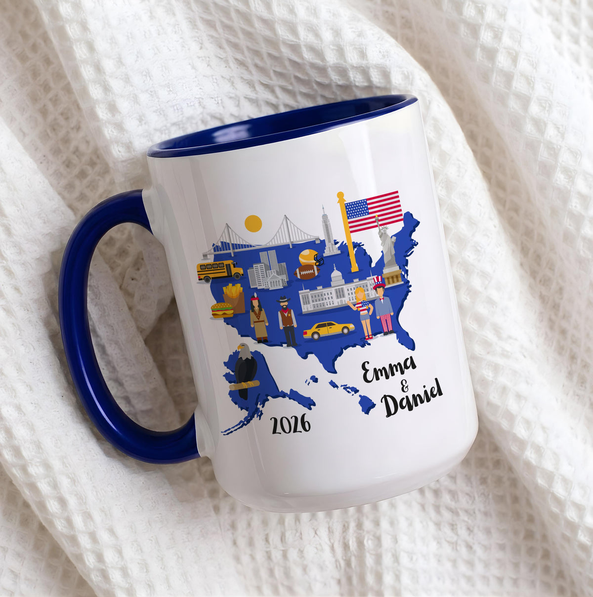 Personalized Italy Map Ceramic Mug, Custom Couple Names Coffee Cup, Travel Memory Gift