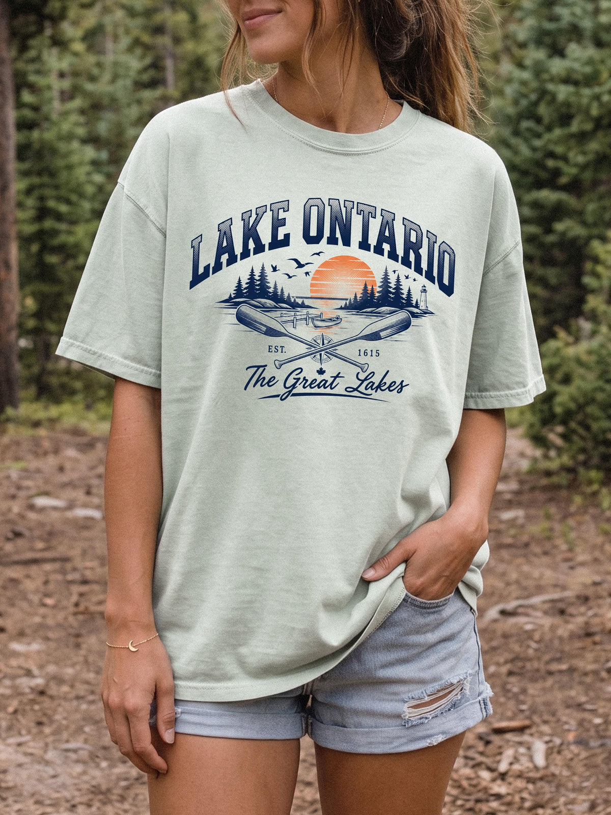Lake Ontario Sunset Graphic Shirt