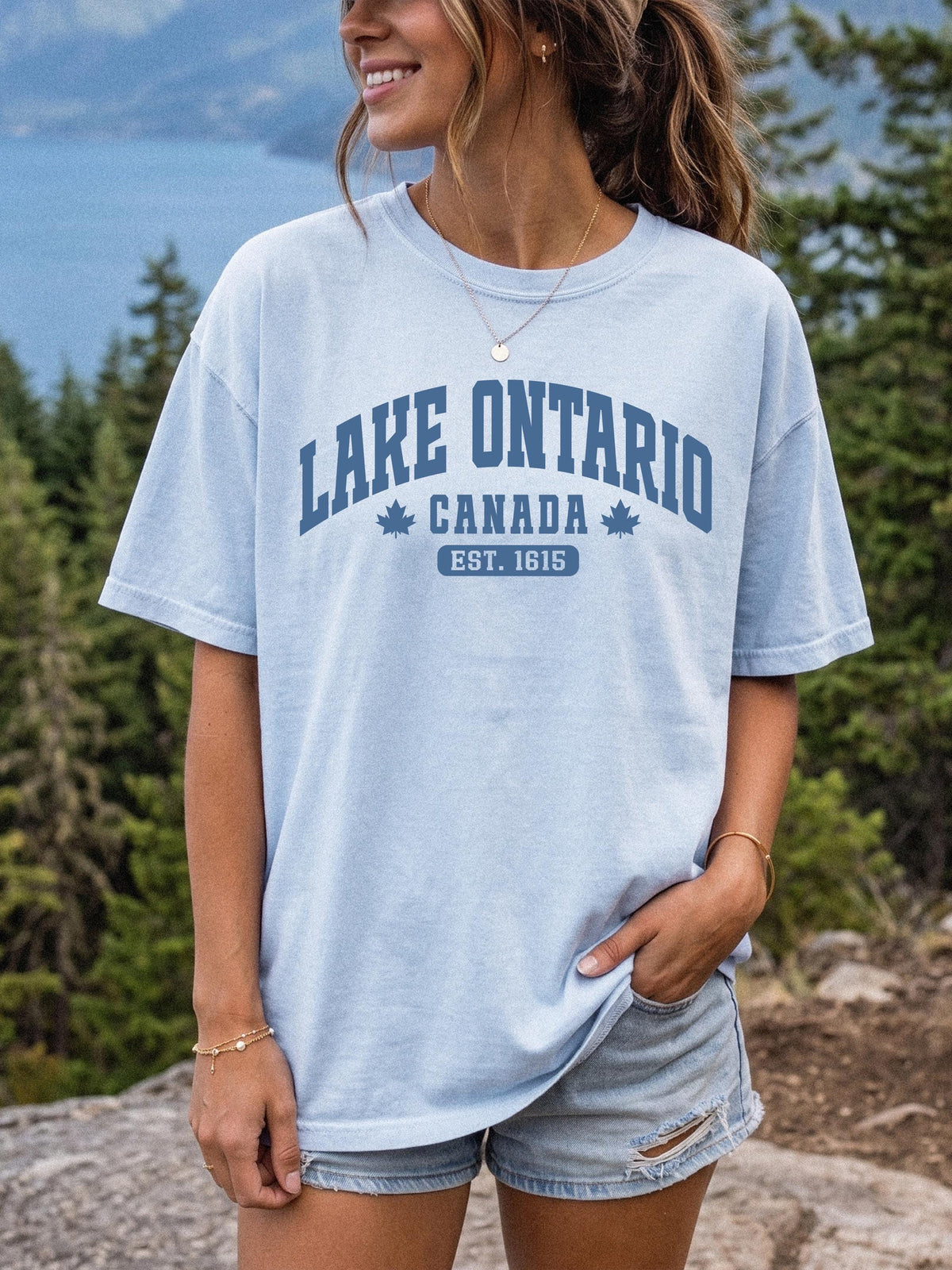Lake Ontario Collegiate Lettering Shirt