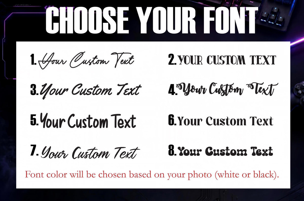 Personalized Photo Desk Mat, Custom Family Portrait Mouse Pad, Office Accessory