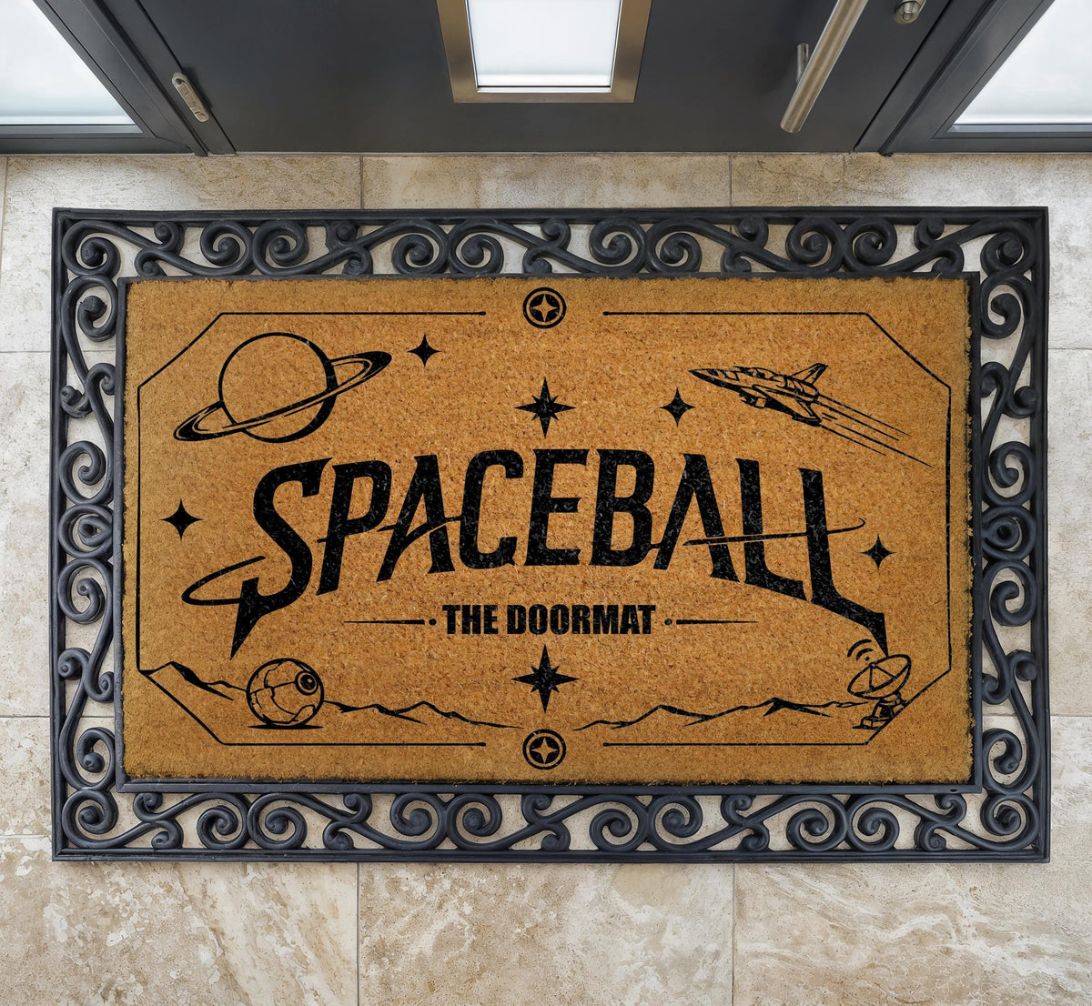 Spaceball Doormat, Sci-Fi Parody Welcome Mat, Coir Rug