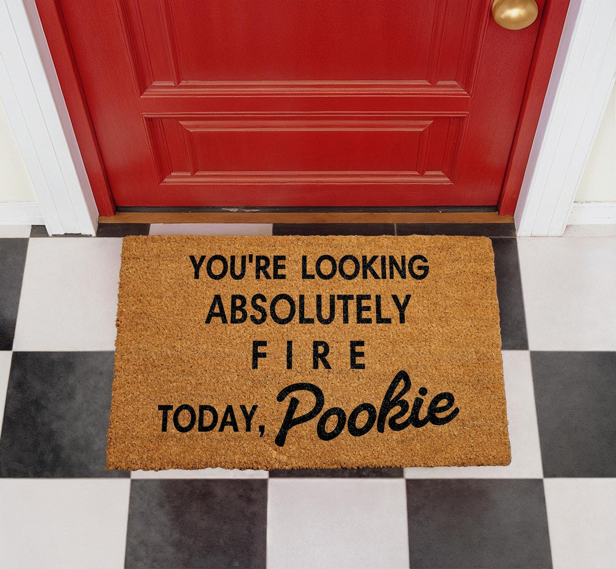 Personalized Coir Doormat, Flirty Funny Welcome Mat, Romantic Entry Rug