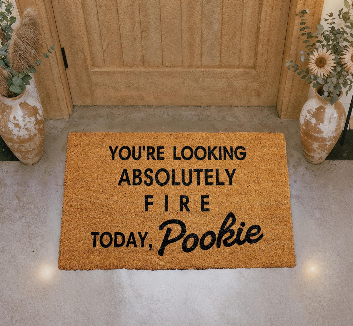 Personalized Coir Doormat, Flirty Funny Welcome Mat, Romantic Entry Rug