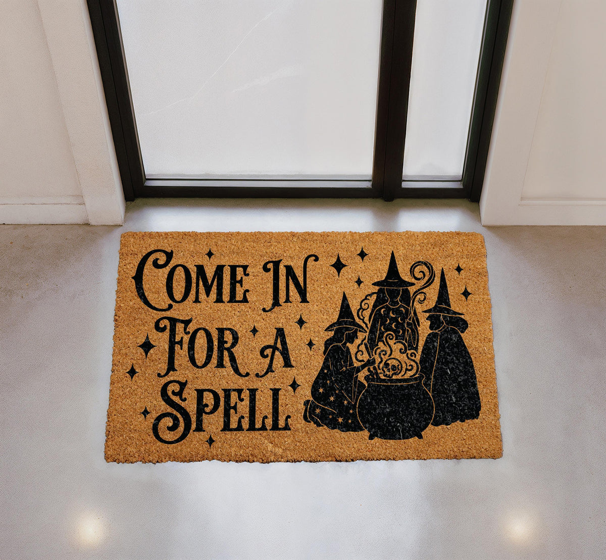Witches Cauldron Doormat, Halloween Welcome Mat, Witchy Porch Decor