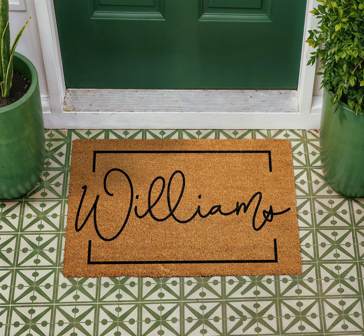 Personalized Coir Doormat, Custom Welcome Mat, Housewarming Gift