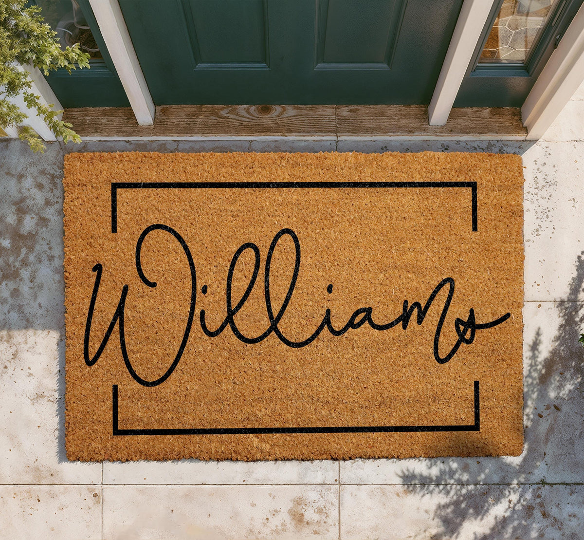 Personalized Coir Doormat, Custom Welcome Mat, Housewarming Gift