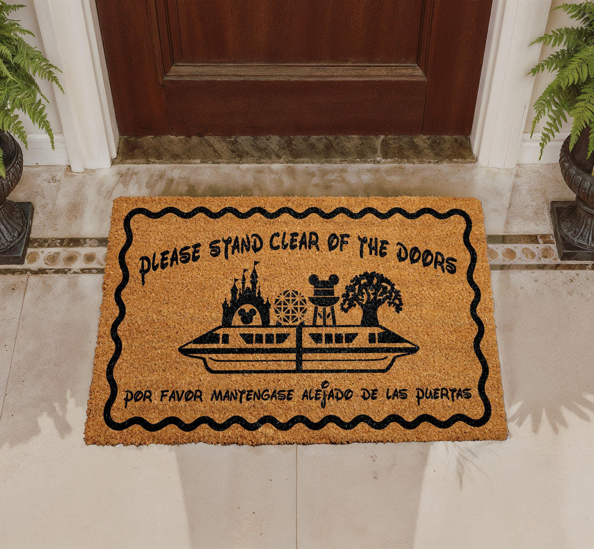 Funny Coir Doormat, Please Stand Clear of the Doors, Housewarming Gift