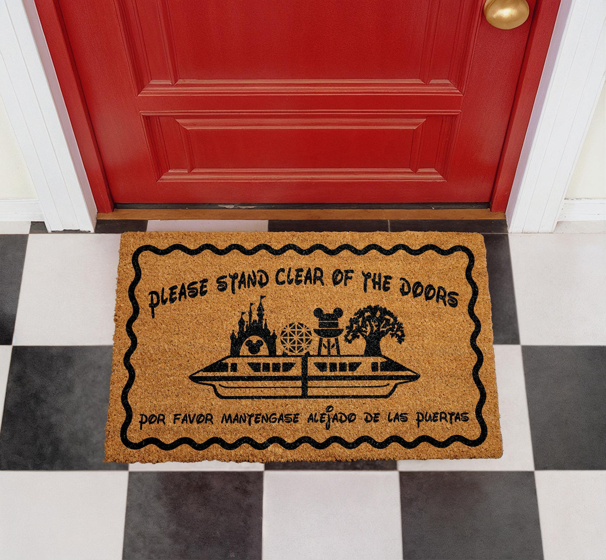 Funny Coir Doormat, Please Stand Clear of the Doors, Housewarming Gift