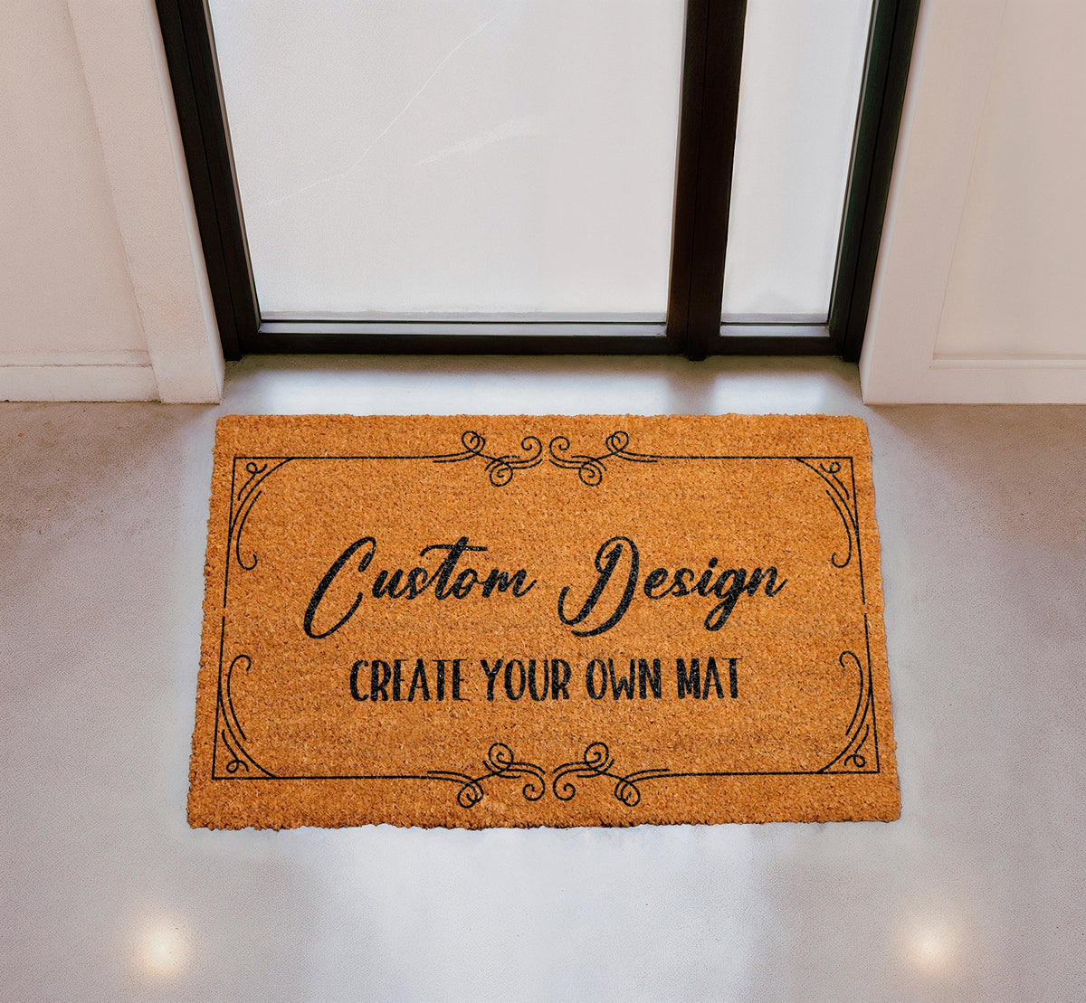 Custom Coir Doormat, Personalized Welcome Mat, Create Your Own Design Rug